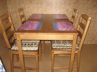 Wohnen Küche Esstisch mit Tischsets